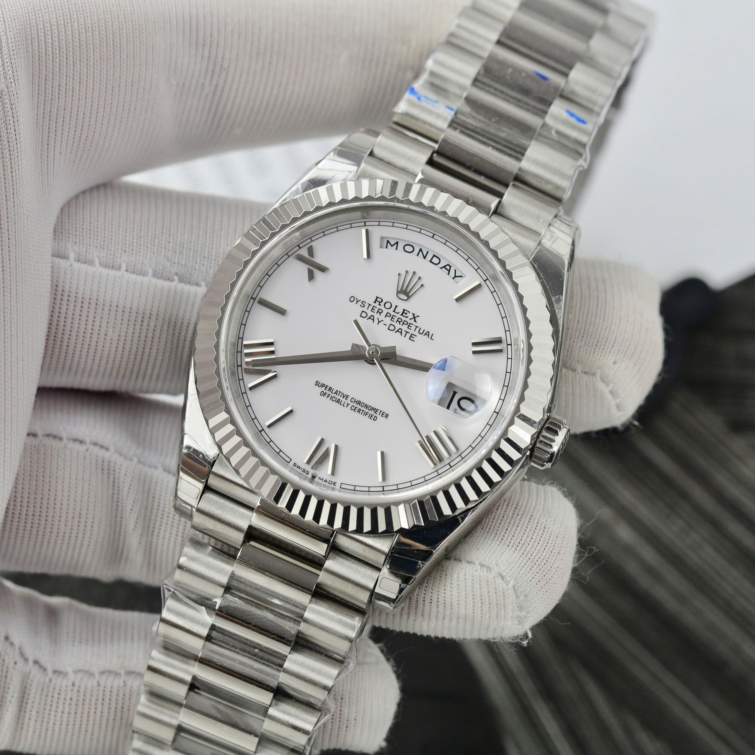 [Superclone] Rolex Day-Date 36mm White Dial President 128236