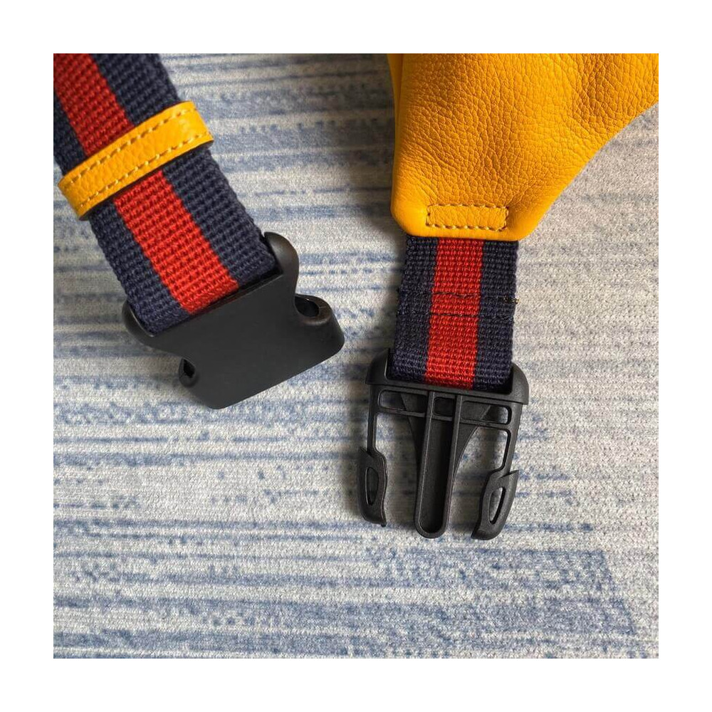 Gucci Print Leather Belt Bag Yellow