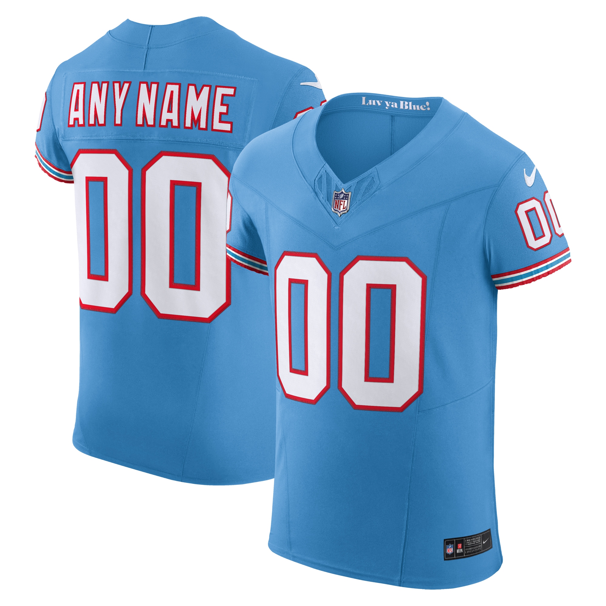 Tennessee Titans Nike Vapor F.U.S.E. Elite Custom Jersey - Light Blue