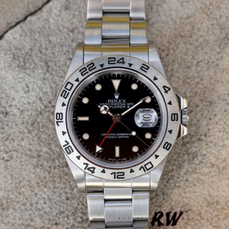 【Super Clone】Rolex Explorer II 16550 Stainless Steel Black Dial 39MM Mens Replica Watch
