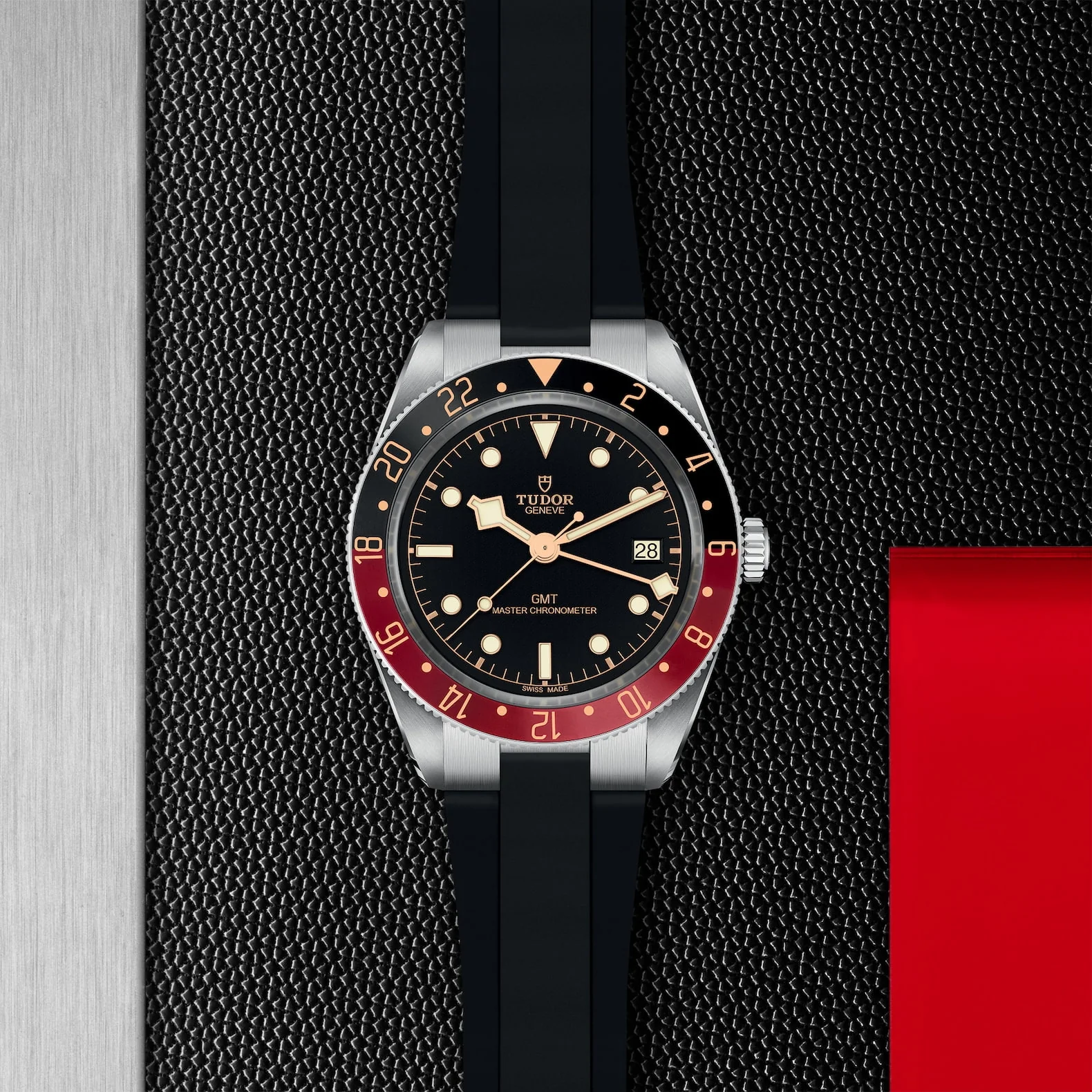 【Super Clone】TUDOR Black Bay 58 GMT 39mm Black/Red Bezel Automatic Strap Watch M7939G1A0NRU-0002