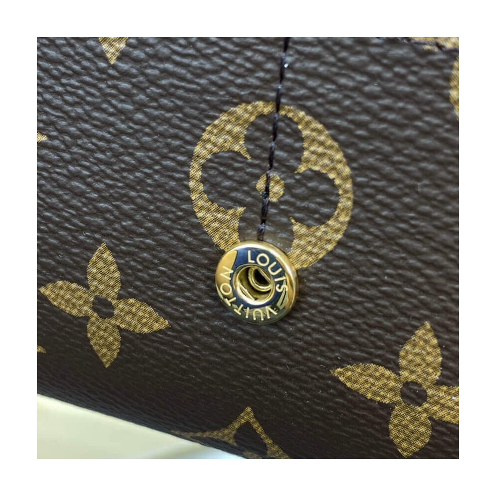 Louis Vuitton Monogram Cavas Sarah Wallet Brown 19cm