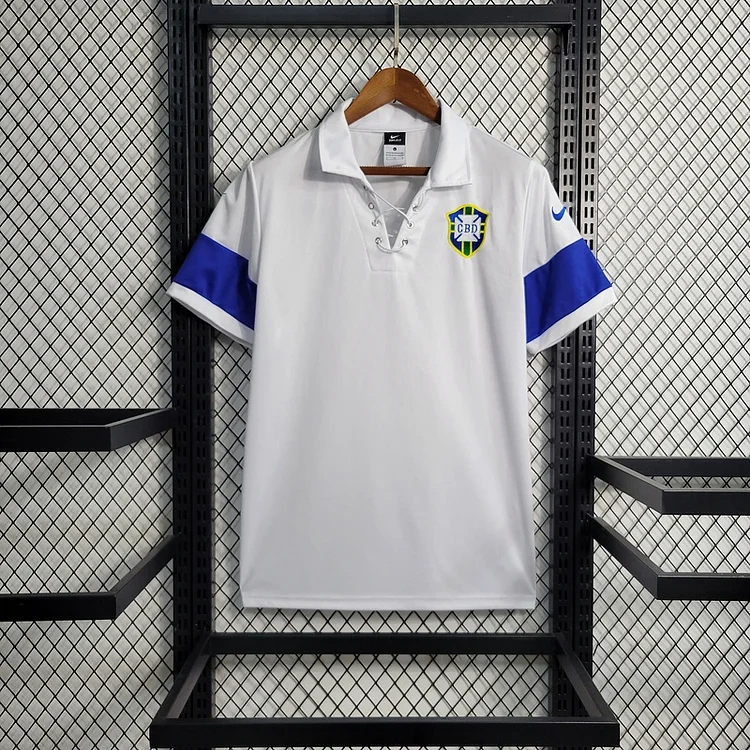 Retro 2004 Brazil White Football jersey retro