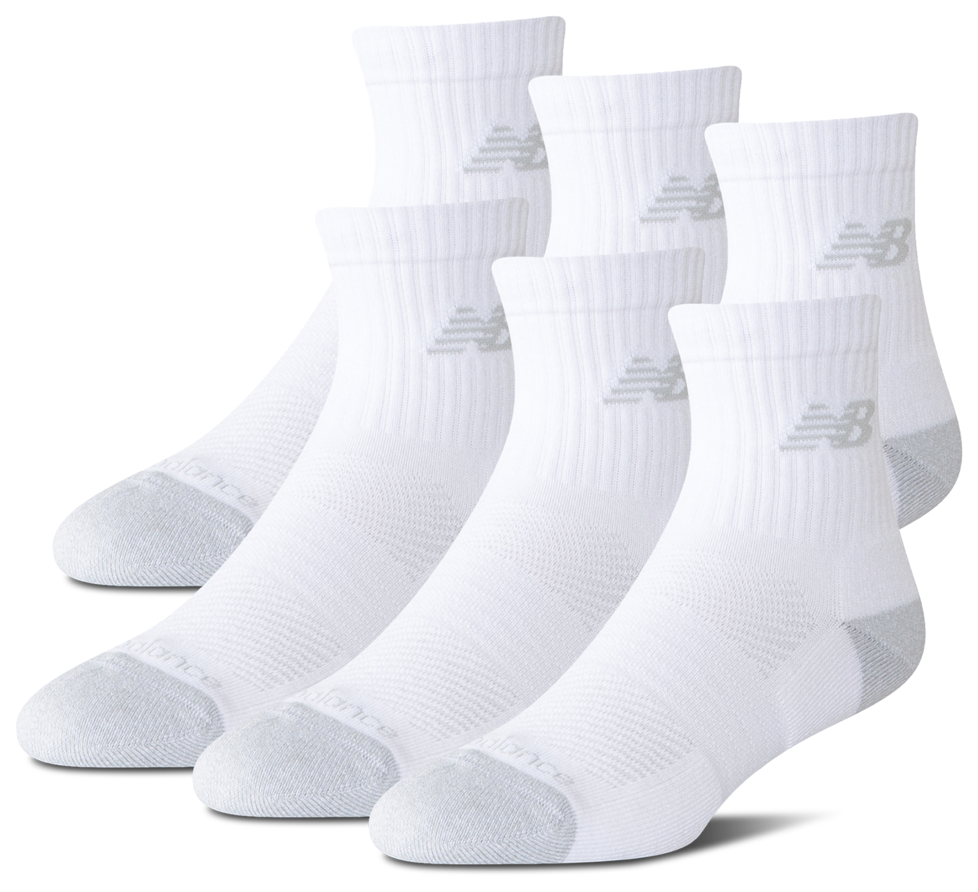 New Balance Active Cushion 6PK Quarter Socks
