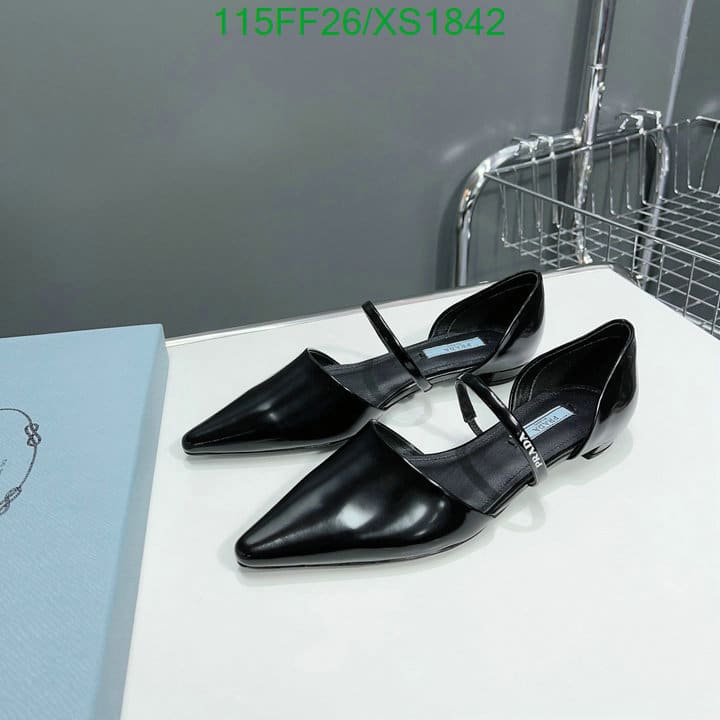 Prada Leather Ballet Flats Black