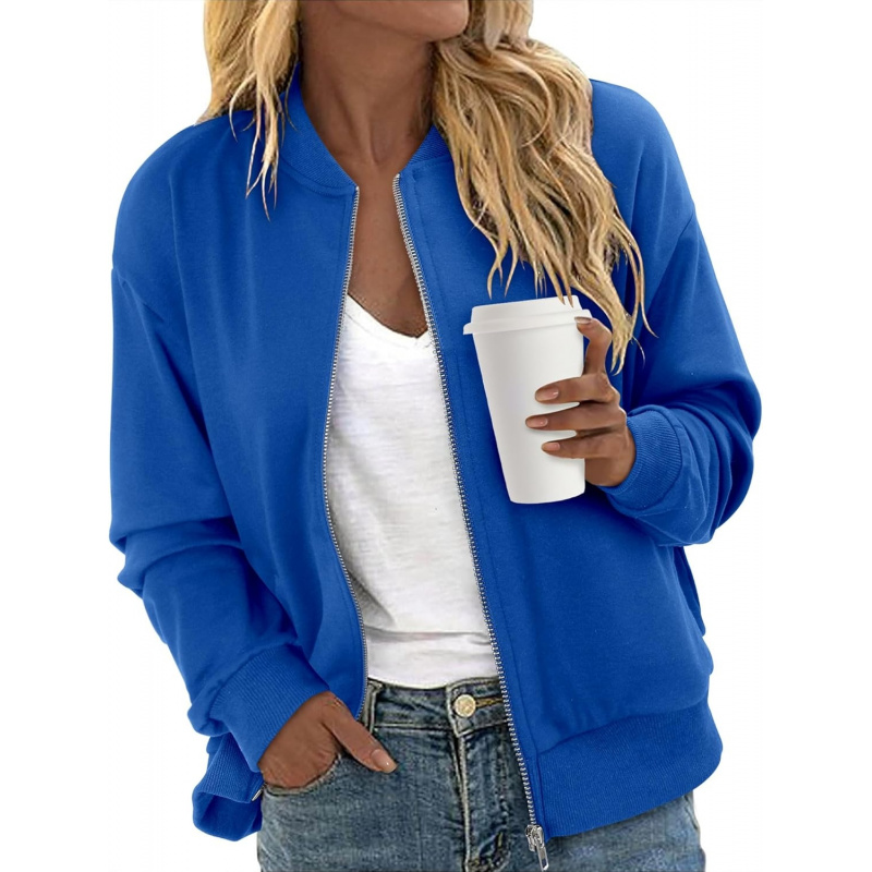 Women's Zip Up Jacket Casual Long Sleeve