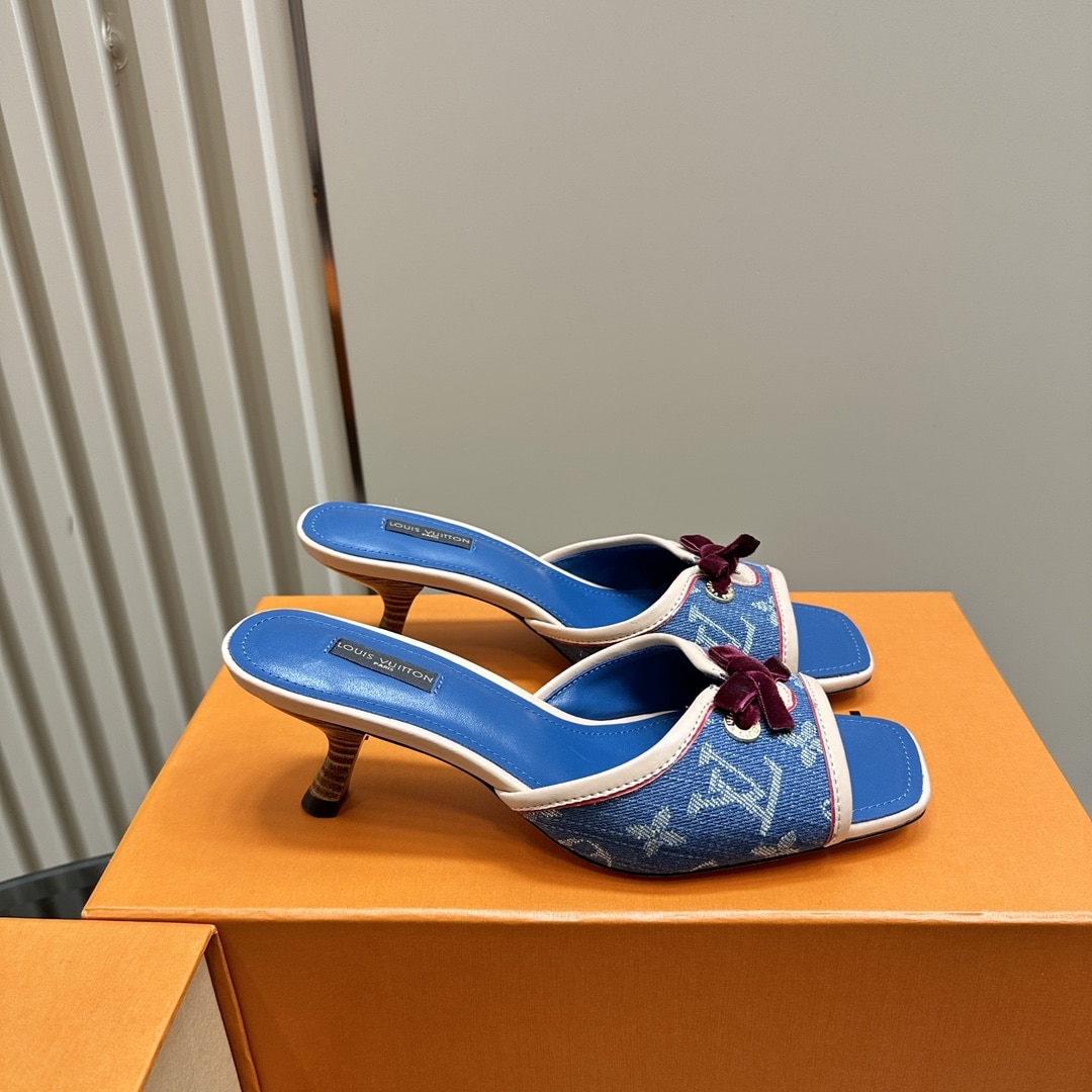 Louis Vuitton Kitten Mule Denim Blue