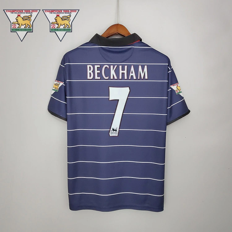 Retro 1999-00 Manchester United away BECKHAM GIGGS KEANE SHERINGHAM Football jersey retro