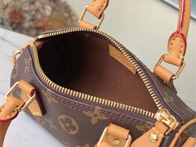 Louis Vuitton Nano Speedy Beige 16Cm