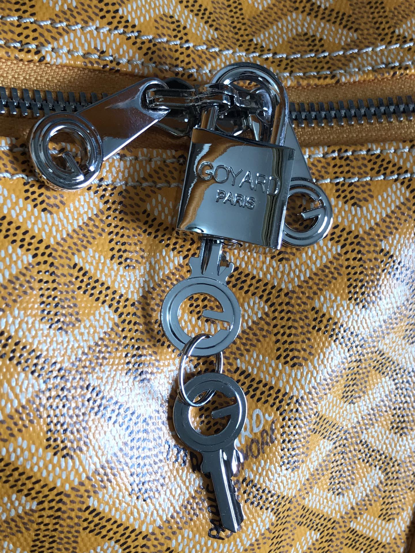 Goyard Boston 50cm Bag Yellow Goyardine Canvas And Calfskin Trim