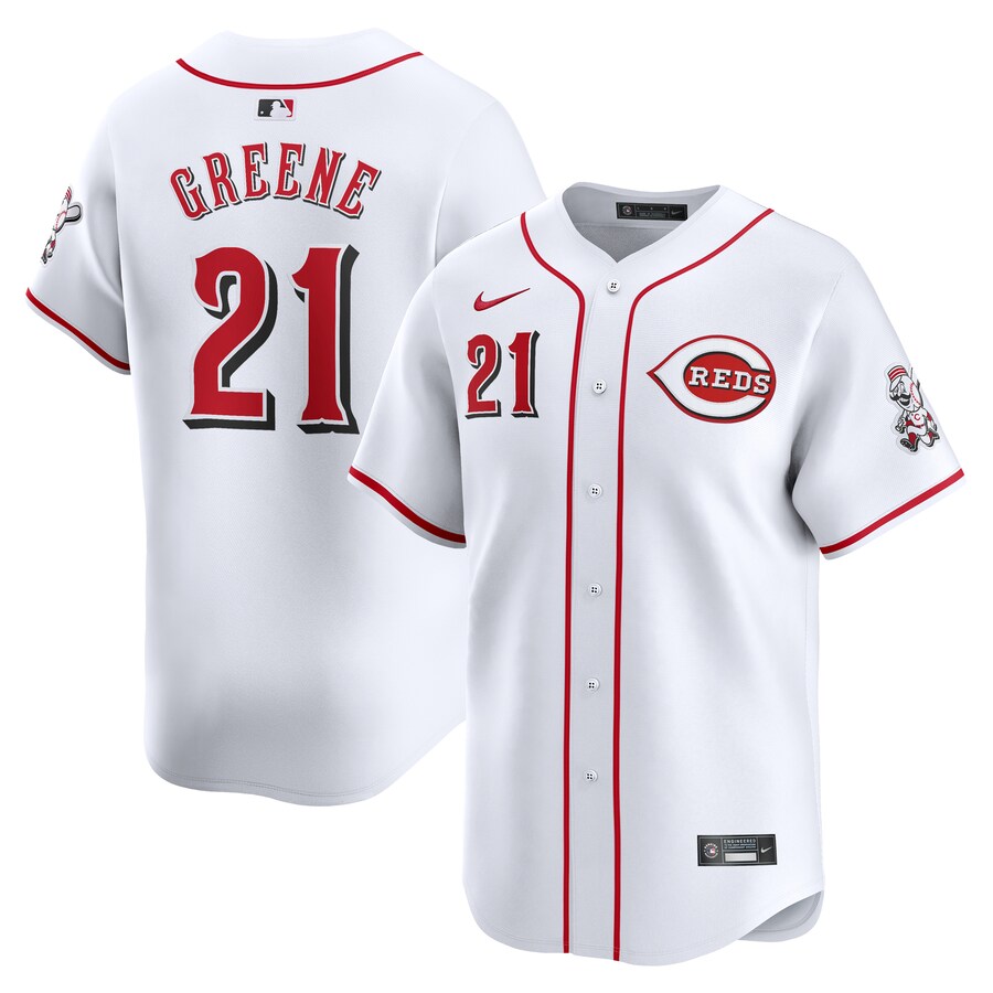 Hunter Greene Cincinnati Reds Home Limited Player Jersey White
