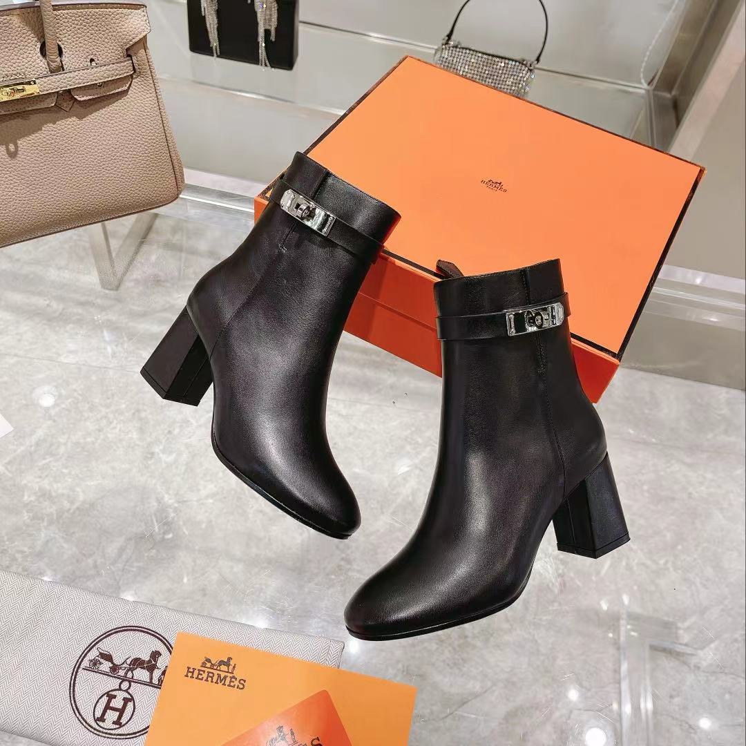 HERMES SAINT GERMAIN ANKLE BOOT BLACK