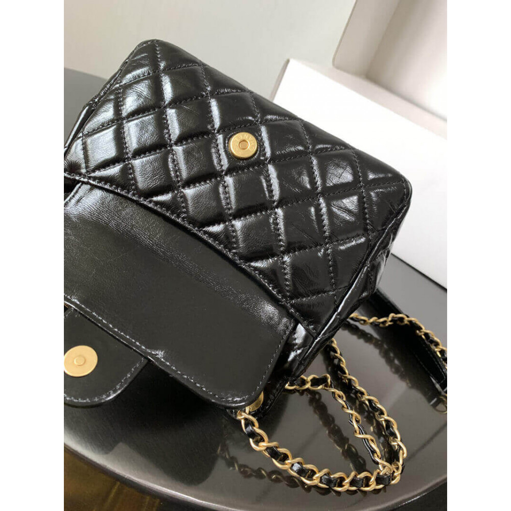 Chanel Small Hobo Bag in Shiny Crumpled Calfskin 19cm/7.5in