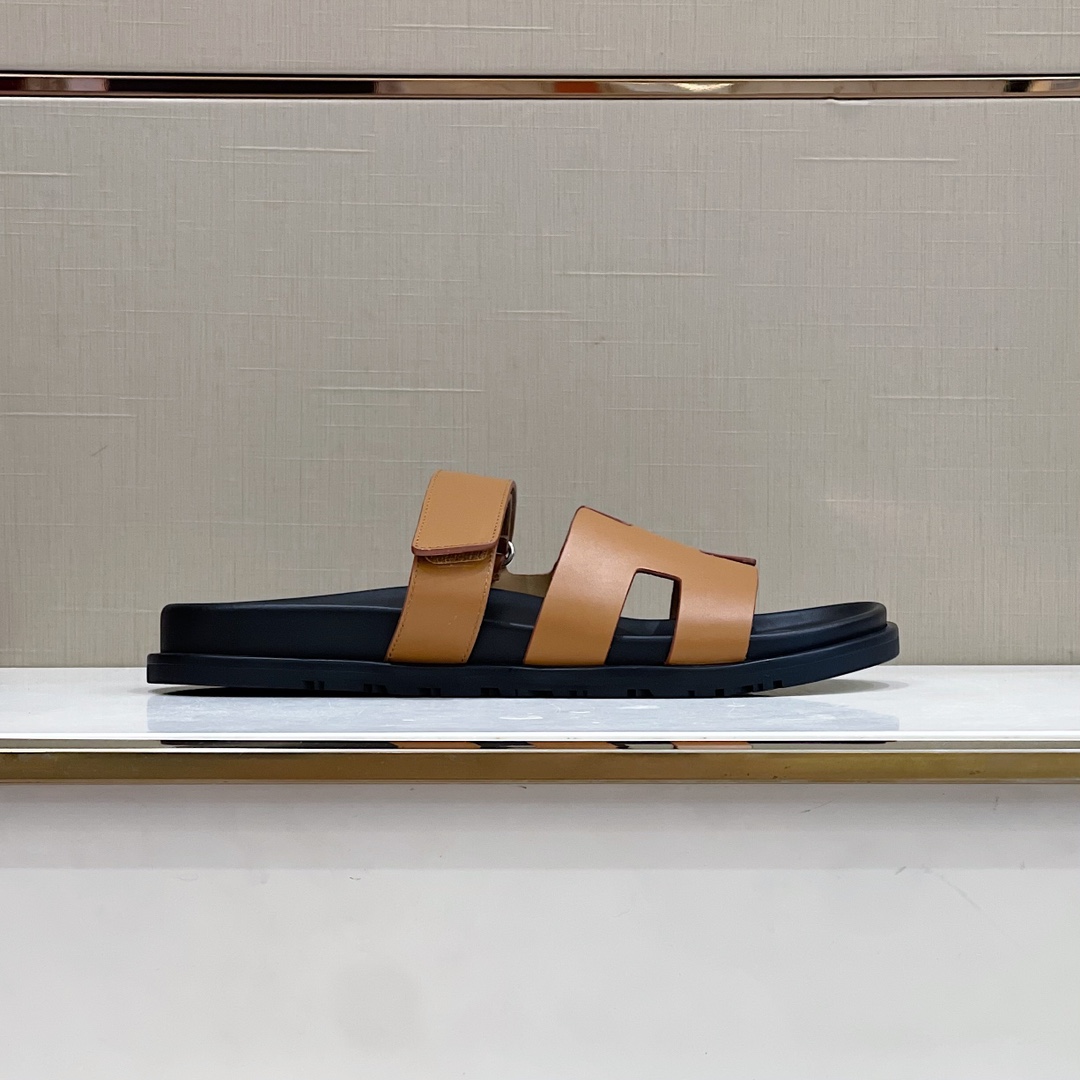 HERMES SANDALS TAKARA BROWN