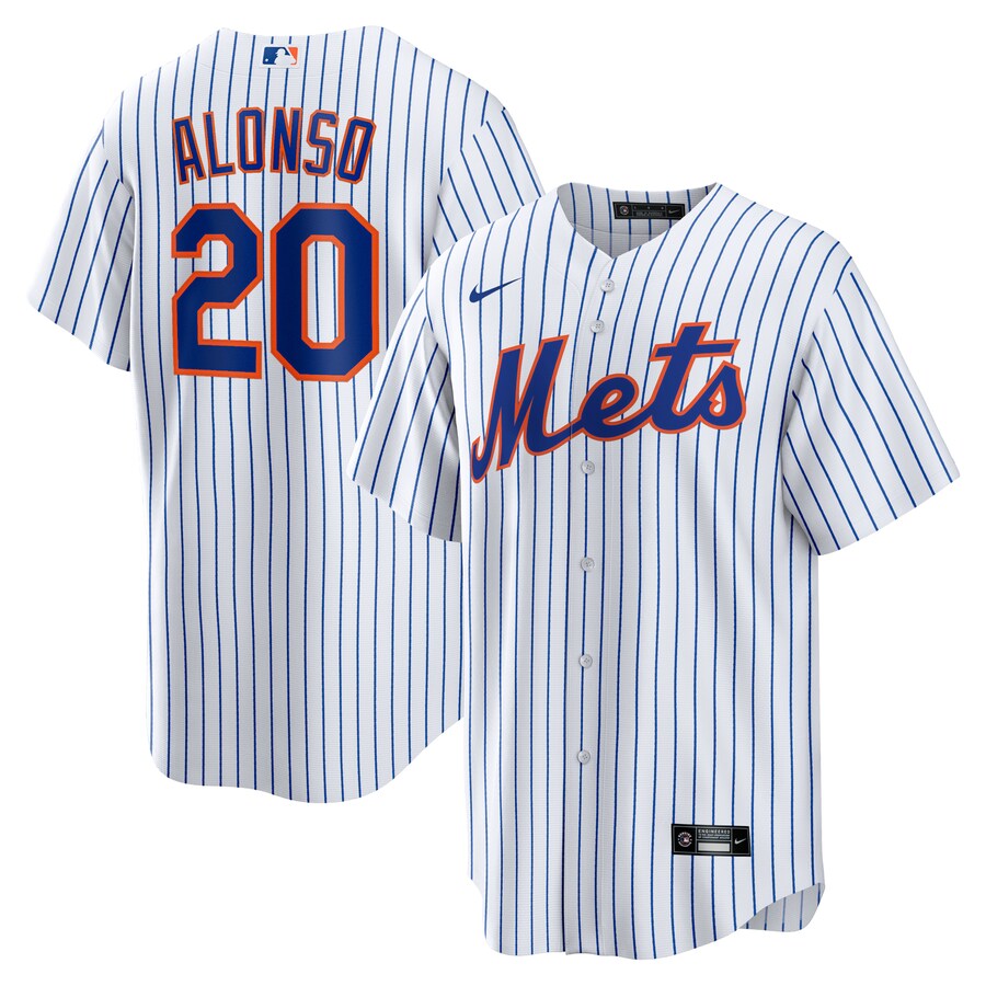 Pete Alonso New York Mets Home Player Name Jersey White