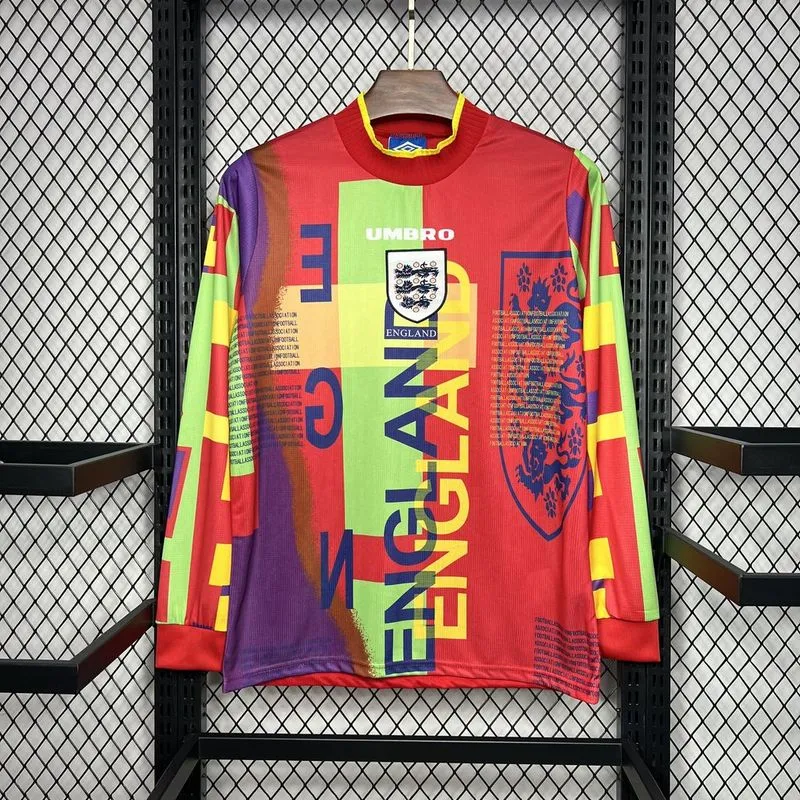 Retro 1995-96 England goalkeeper Long Football jersey retro