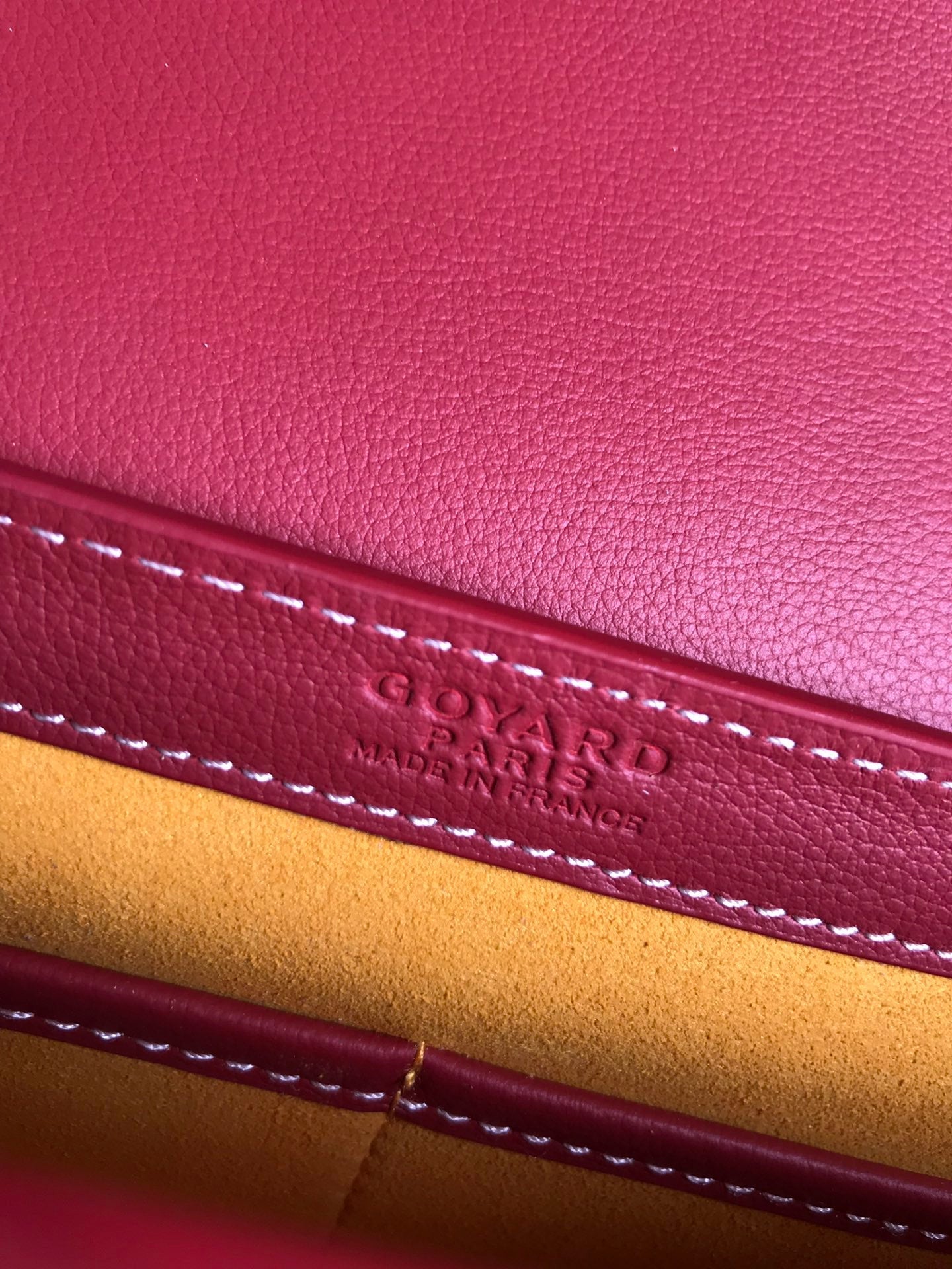 Goyard 233 Bag 25 Cm Classic Red Calfskin And Goyardine Canvas