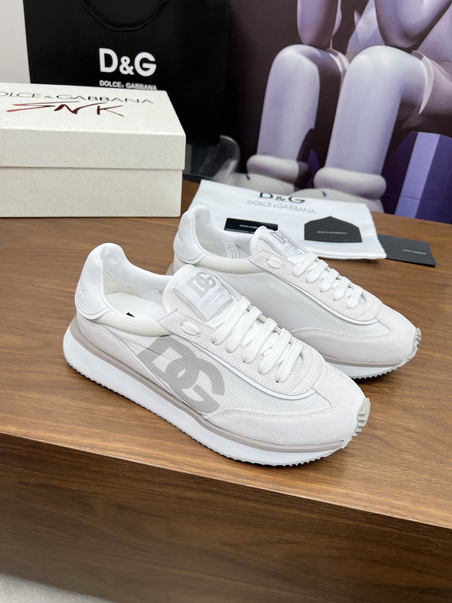 DOLCE & GABBANA Mixed-material DG CUSHION sneakers