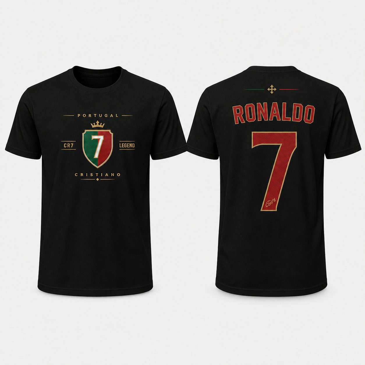 Cristiano Ronaldo Number Pure Cotton T-Shirt – Limited-Time Offer