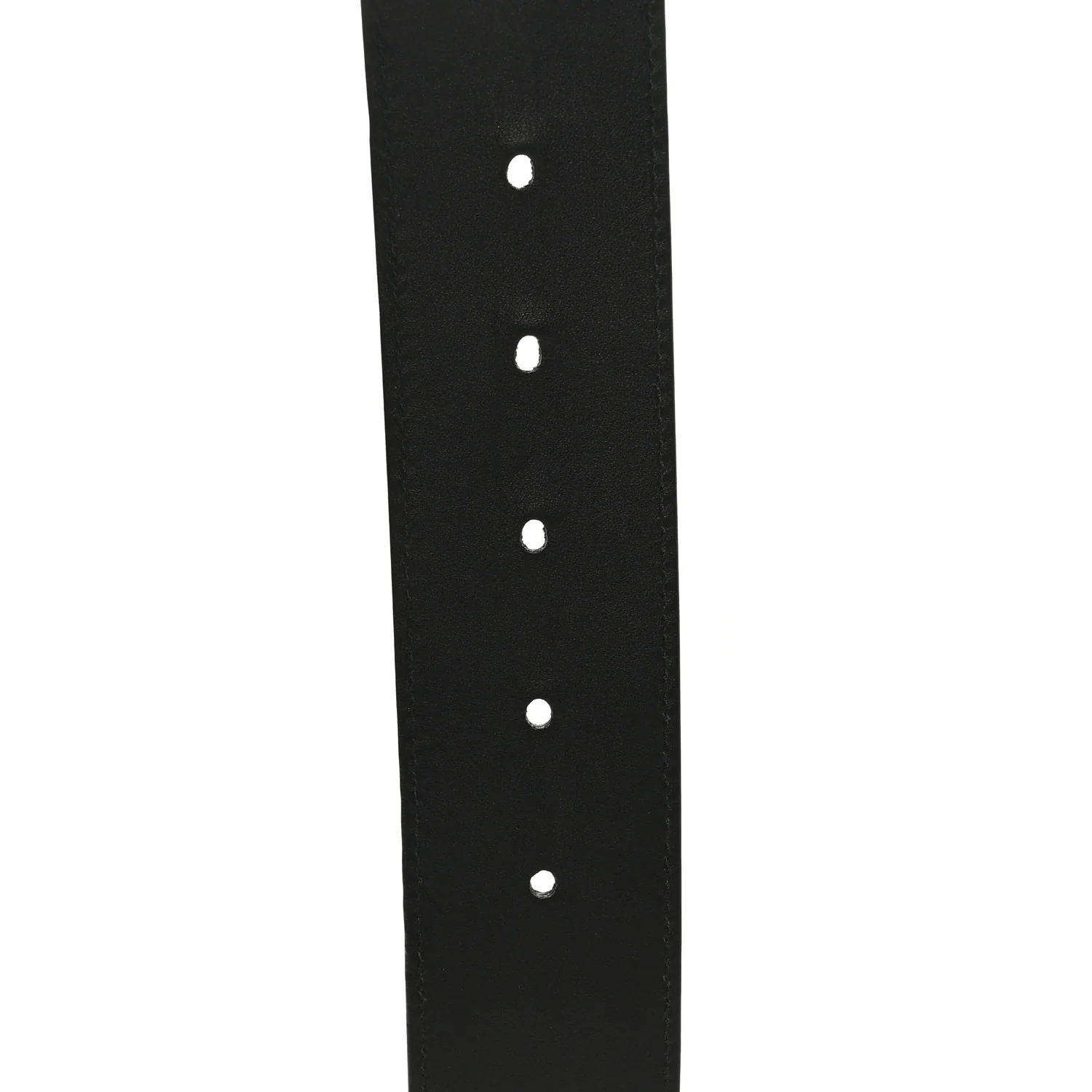 Moon Calfskin Pearl Double G 40mm Belt 90 36 Black Cream