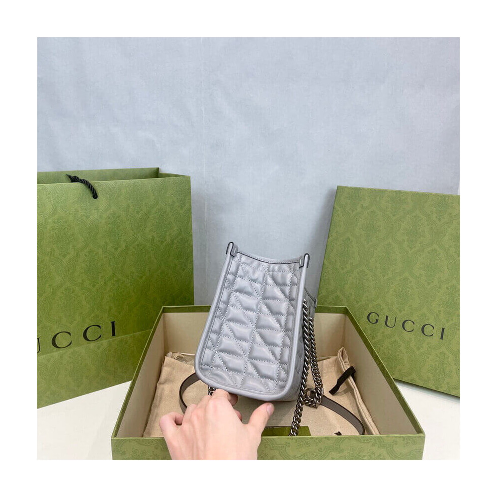 Gucci GG Marmont Small Tote Bag Grey