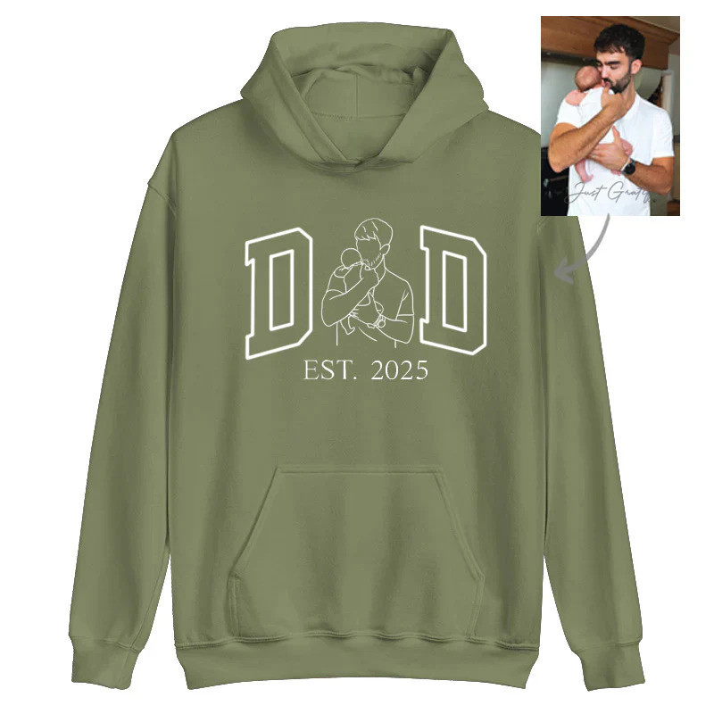 50% OFF🔥Personalized Photo Outline DAD Sweatshirt💕Hoodie
