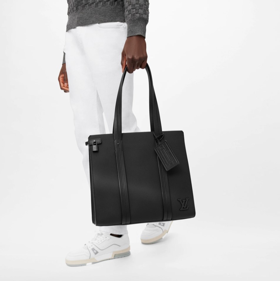 Louis Vuitton Aerogram Takeoff Tote Bag Black 37Cm M57308