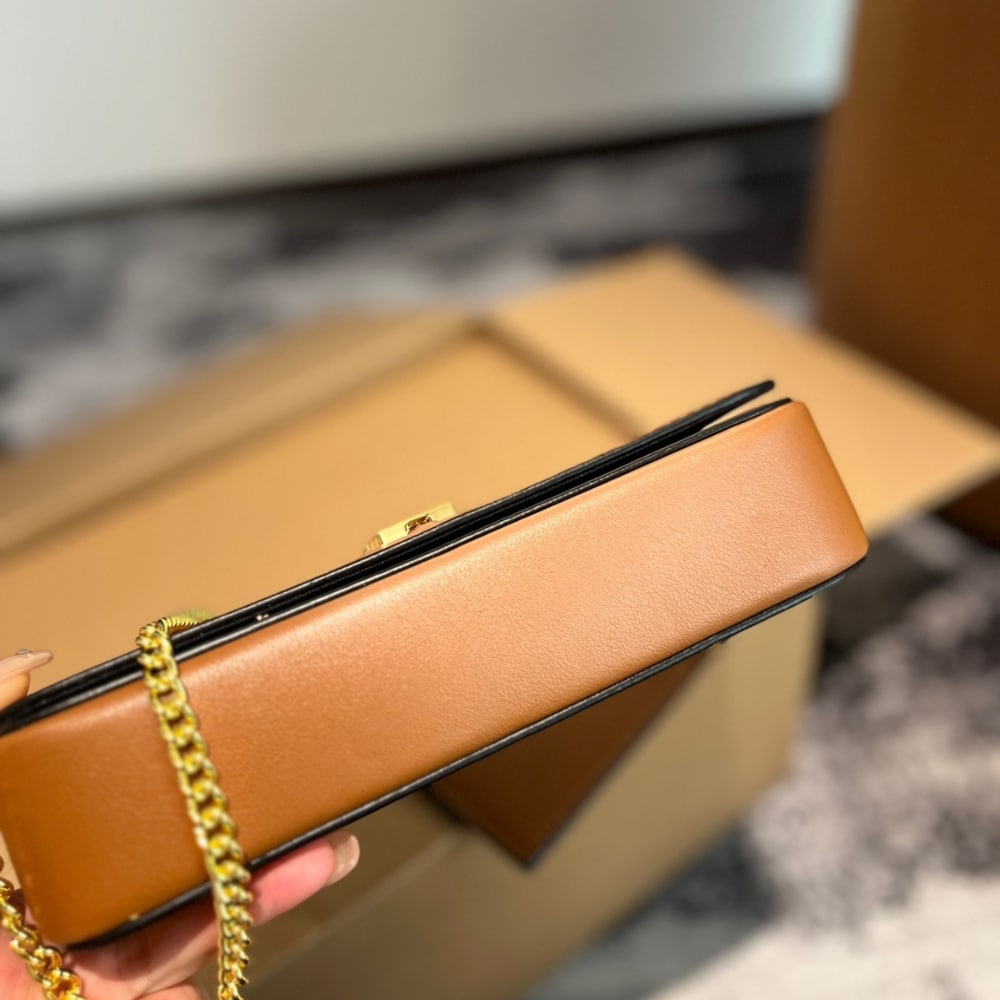 Fendi Fendigraphy Wallet On Chain Brown 21Cm