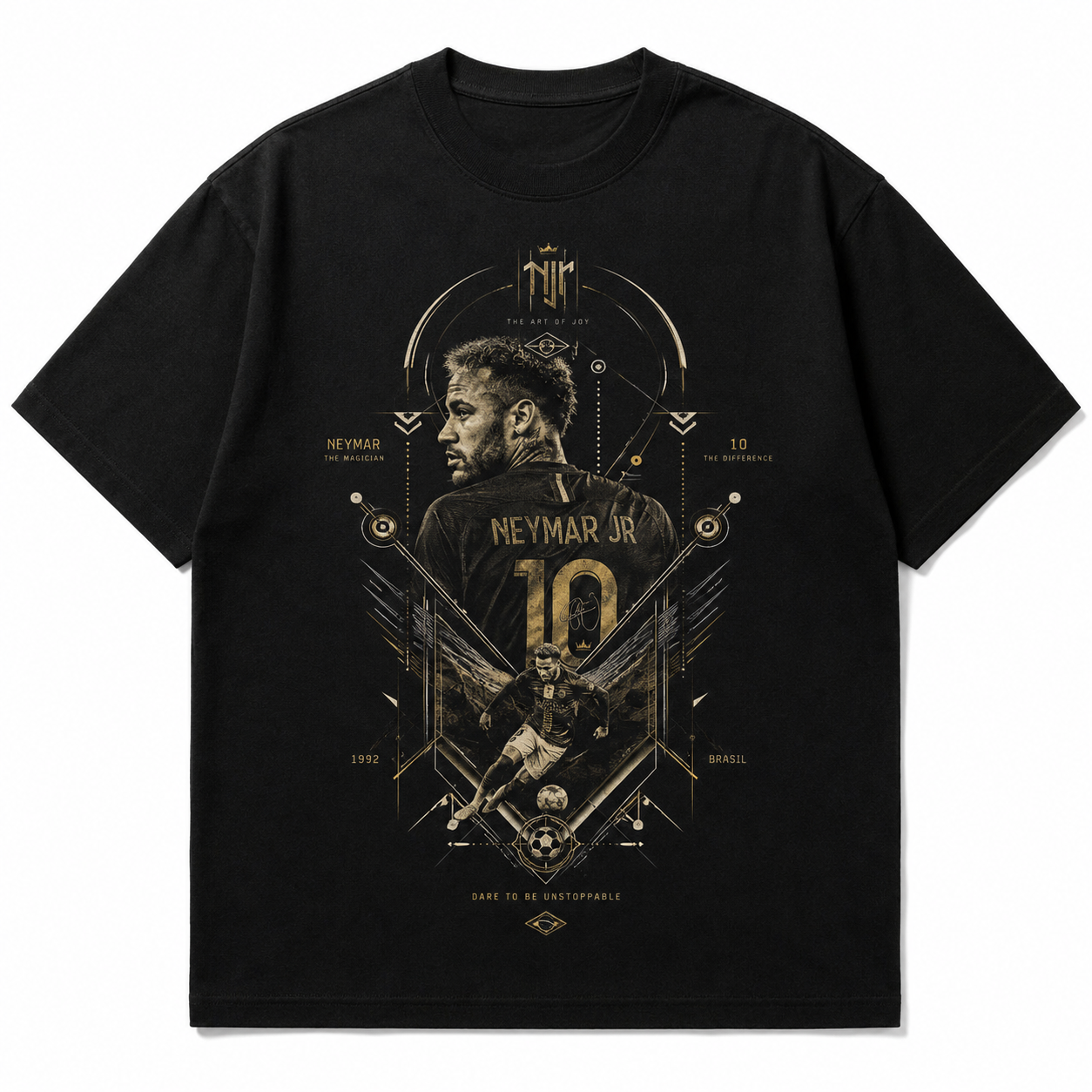 Neymar World Cup Printed T-Shirt  Unisex Loose Fit T-Shirt 100% Cotton Soft Comfortable Summer Casual Printed Top
