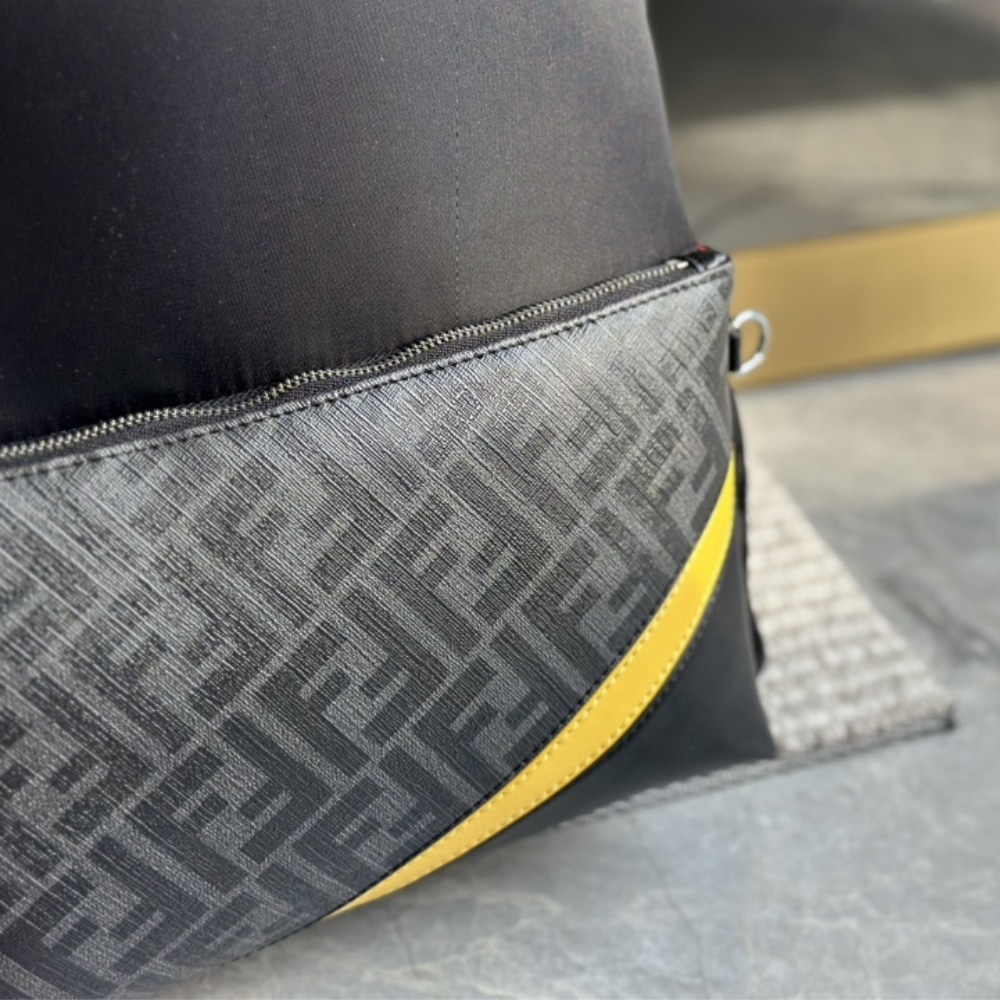 Fendi Diagonal Fendi Diagonal Backpack Nylon Black 35Cm 7Vz042A9Xtf17Bj