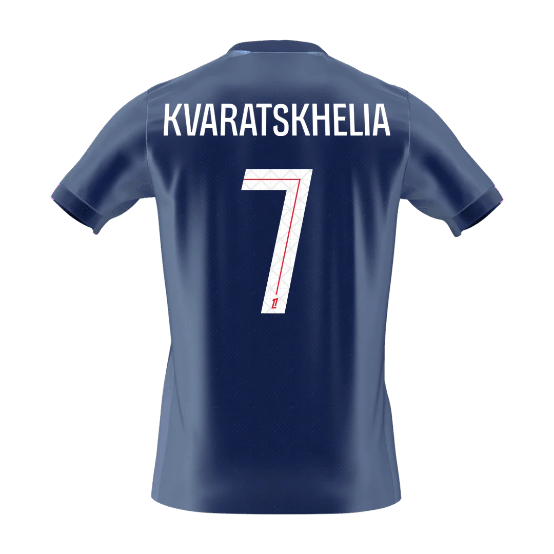 KVARATSKHELIA #7 PSG Home Soccer Jersey 2025/26