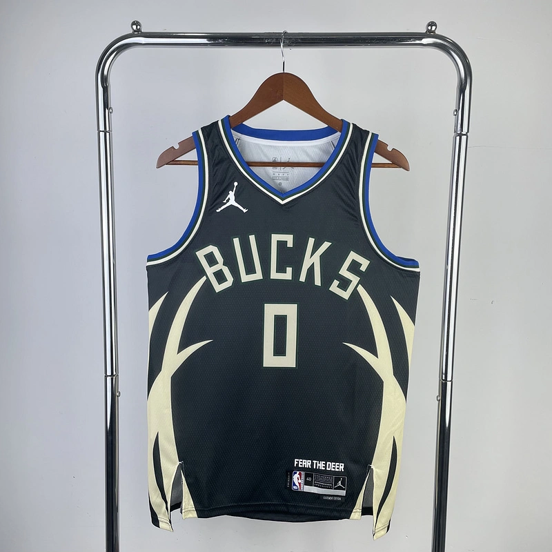2023 NBA Milwaukee Bucks (0 LILLARD) Basketball Jersey