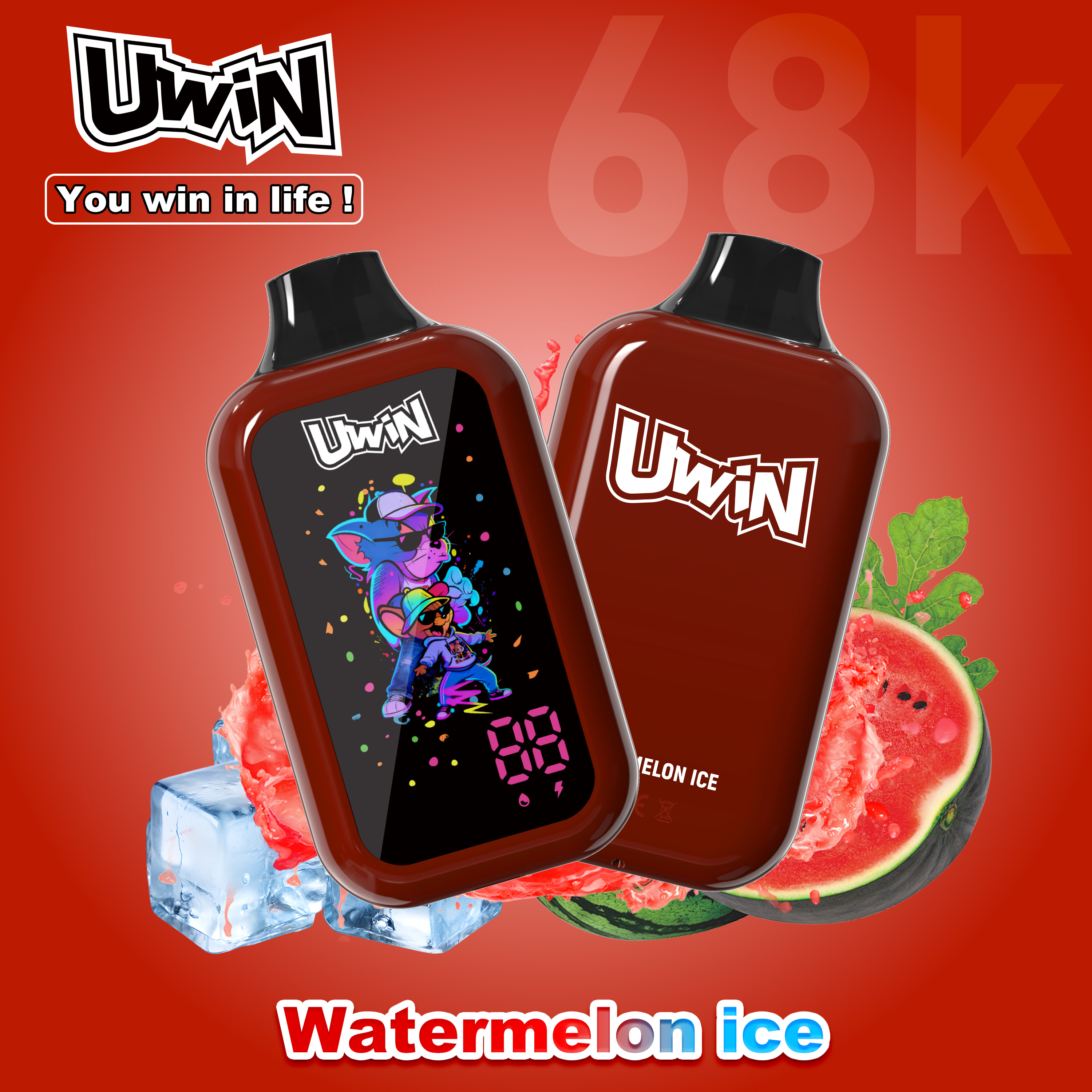 【New Arrive】Uwin digital box 68K Puffs | 0% 2% 3% 5%