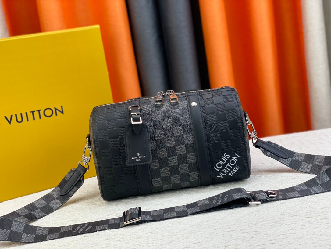 Louis Vuitton City Keepall Black Graphite 27Cm N40452