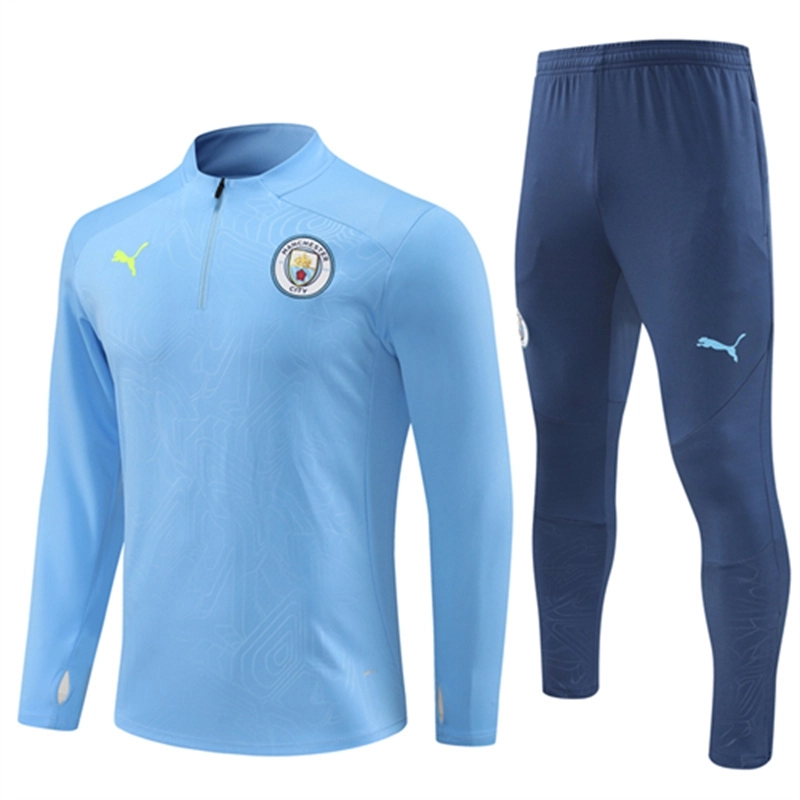 2024-25 Manchester City Light Blue Long Sleeve Training Suit