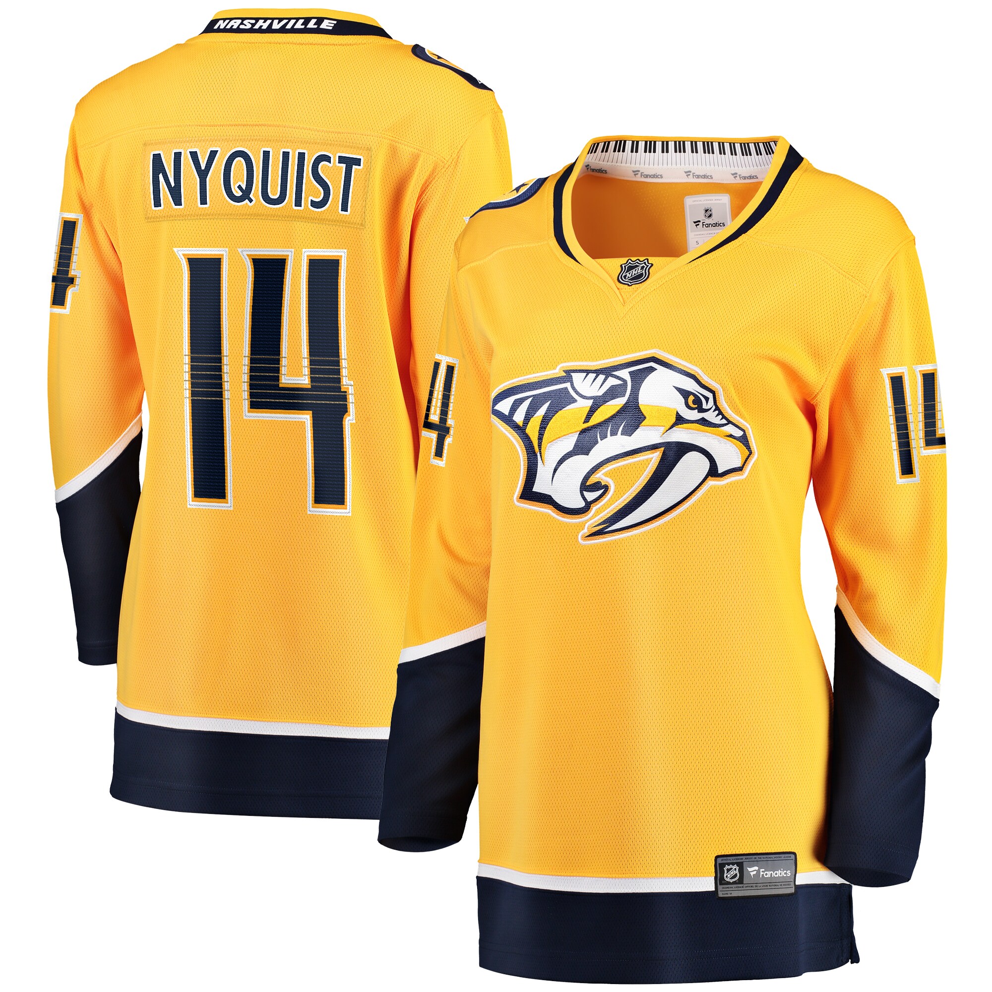 Gustav Nyquist Nashville Predators Fanatics Women’s Home Breakaway Player Jersey – Gold