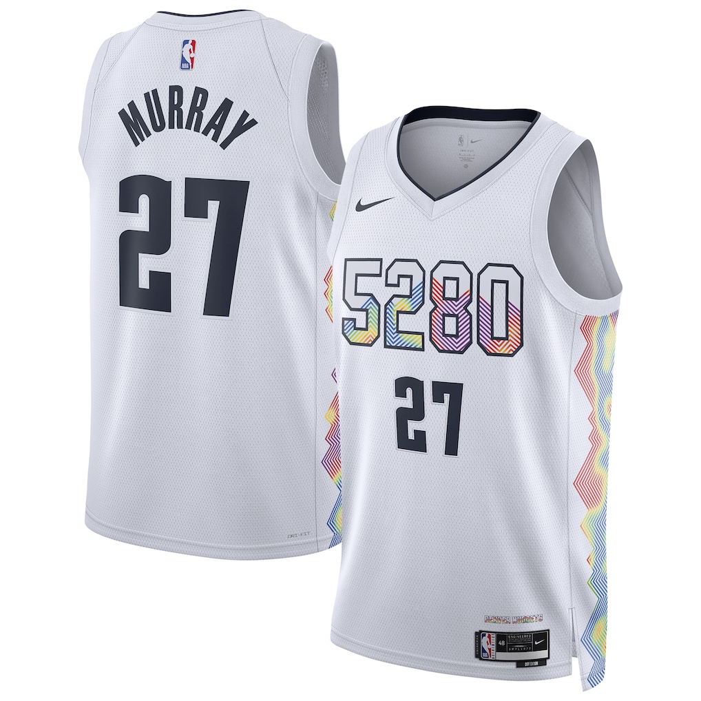 Unisex Denver Nuggets Jamal Murray White 2024/25 Swingman  Jersey - City Edition