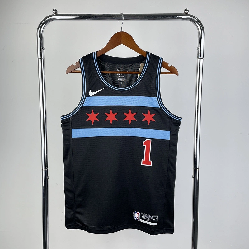 2019 NBA Chicago Bulls (1 ROSE) Basketball Jersey