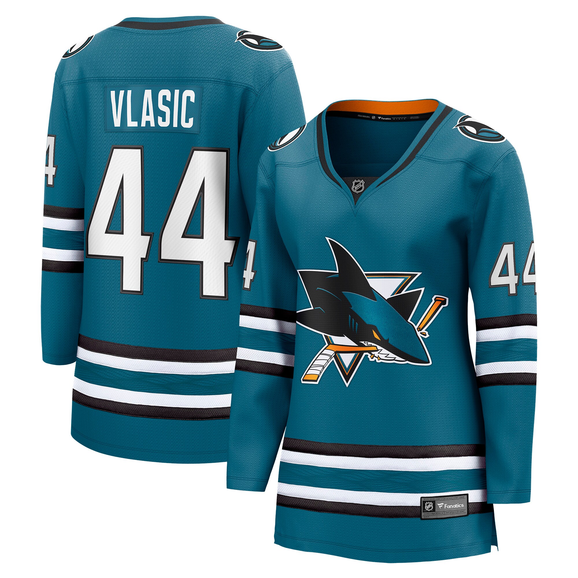 Marc-Edouard Vlasic San Jose Sharks Fanatics Women’s Home Breakaway Player Jersey – Teal
