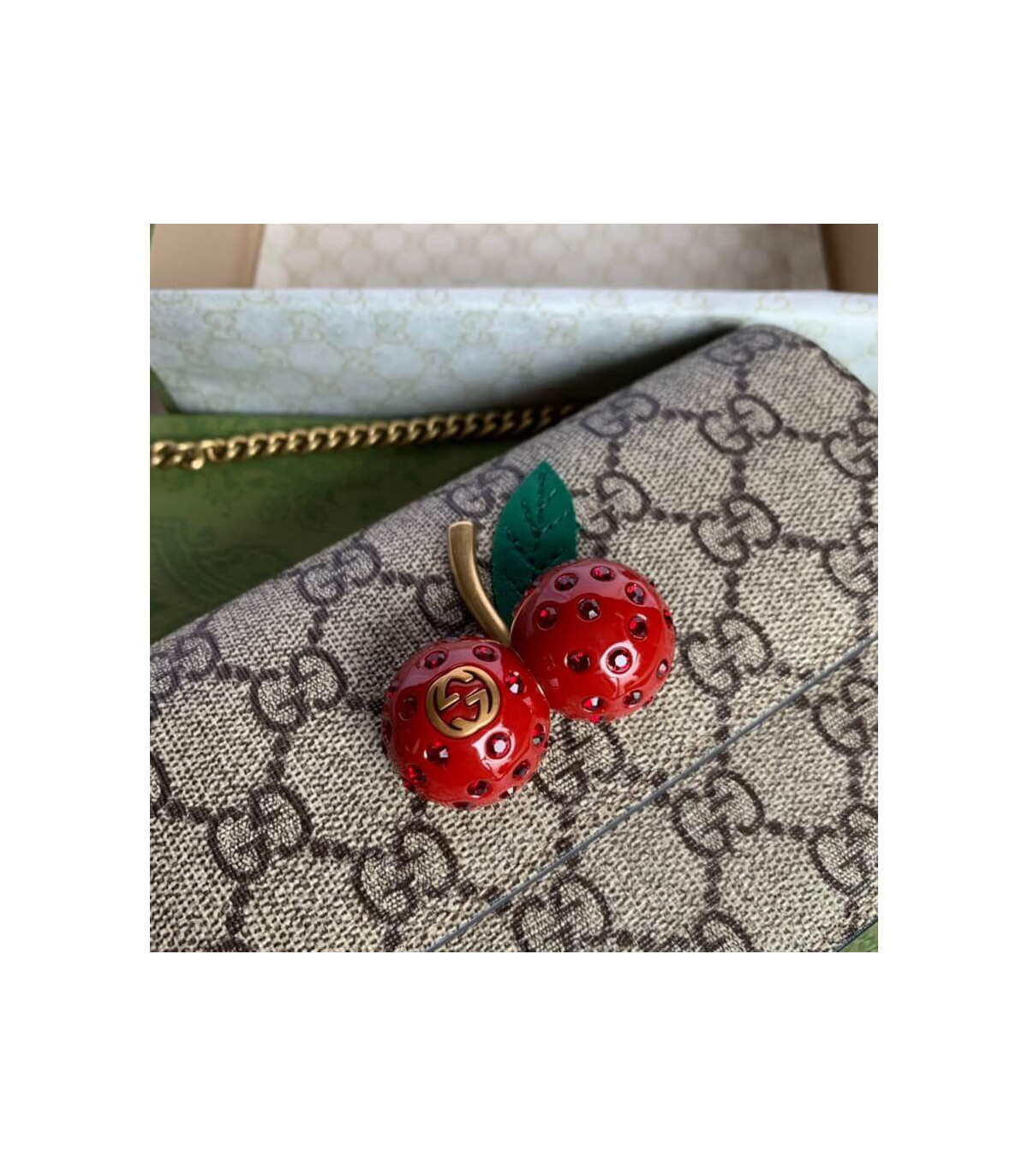 Gucci GG Supreme Mini Bag With Cherries