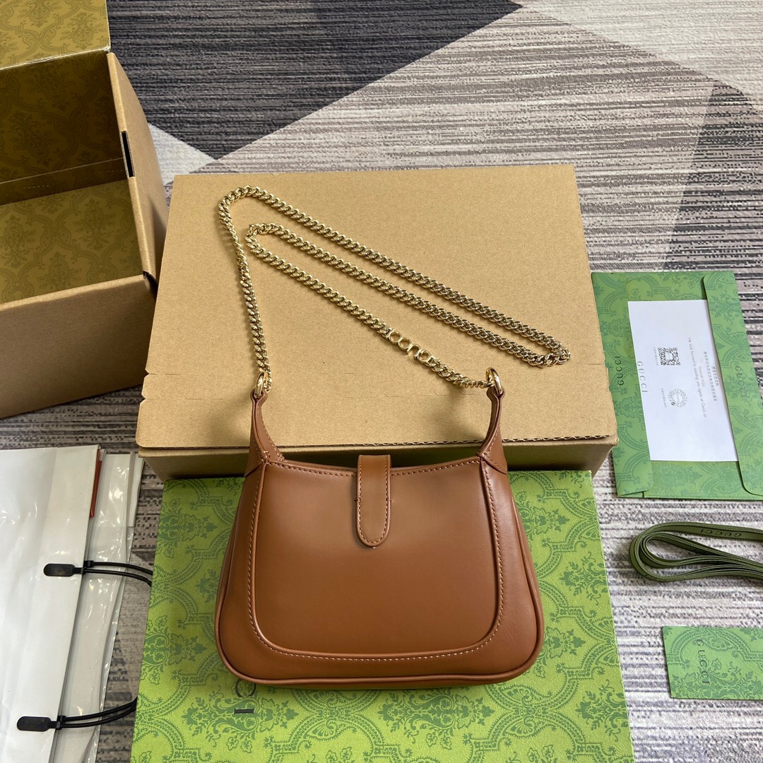 Gucci Jackie 1961 Mini Hobo Bag Brown 19cm