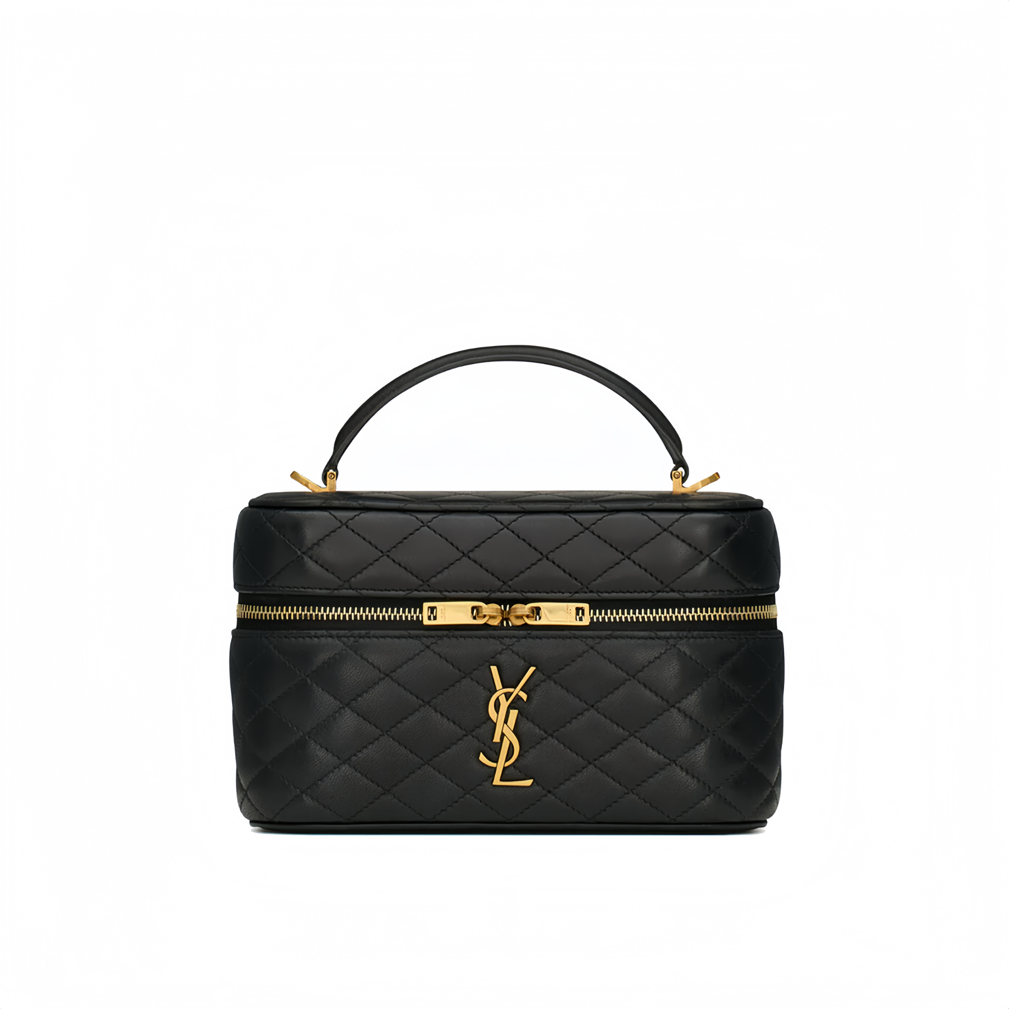 Saint Laurent Mini Gaby Leather Vanity Bag Strap Saint Laurent Black 18Cm