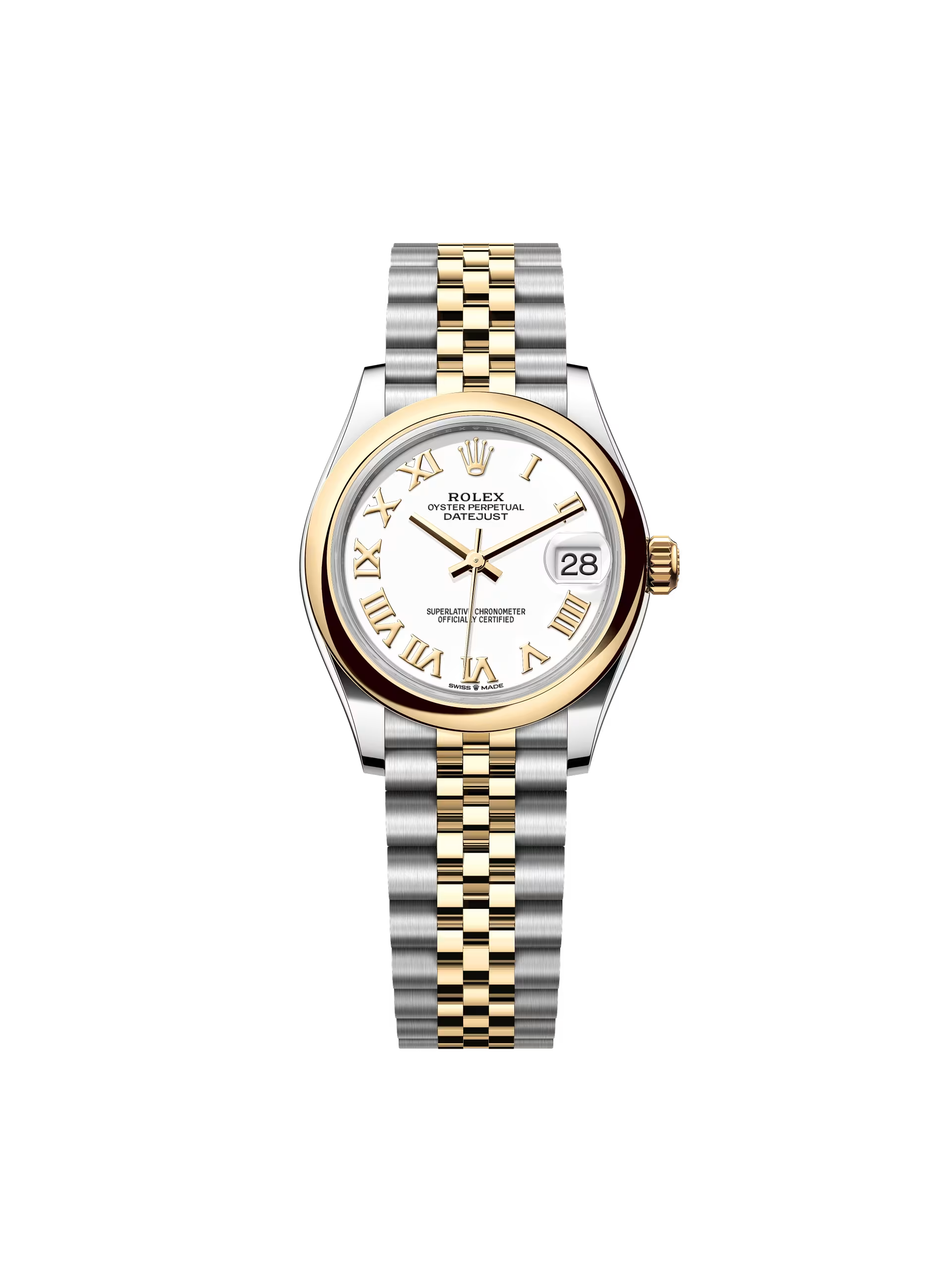 Rolex Datejust m278243-0001/0002 31mm White Dial Yellow Rolesor Oyster Watch