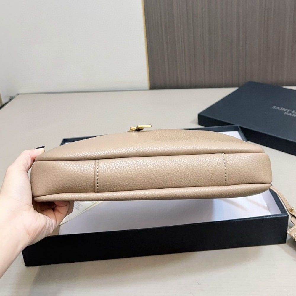 Saint Laurent Paris Vii Hobo Bag Beige 30Cm