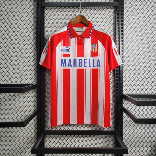 Retro 1995-96 Atletico Madrid Home Football jersey retro