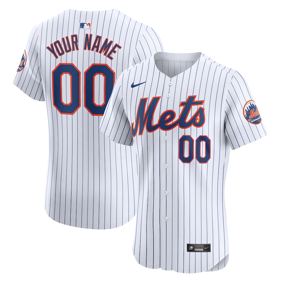 New York Mets Home Elite Custom Jersey White