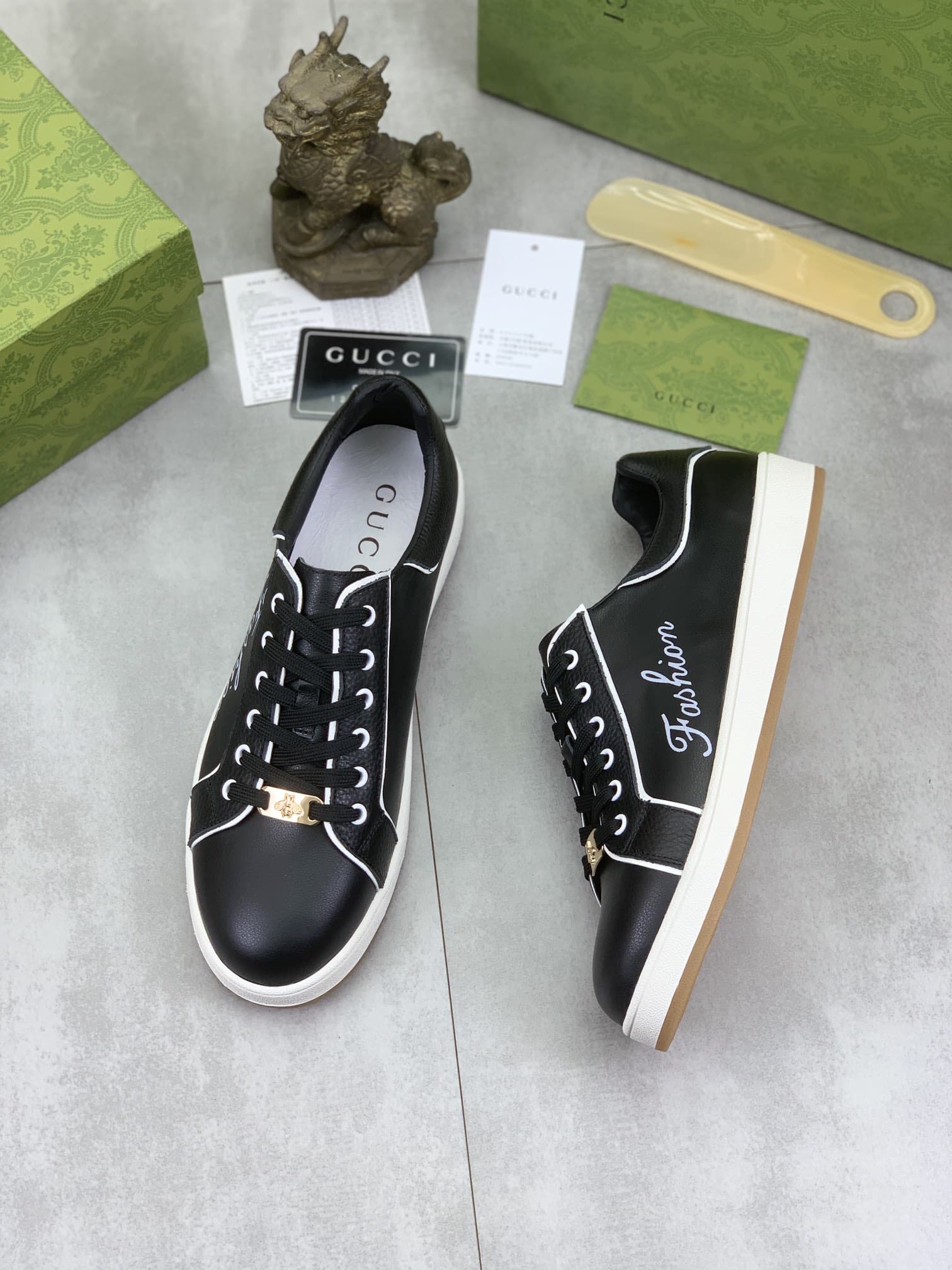 Gucci Classic Fashion Sneaker With Edge Black