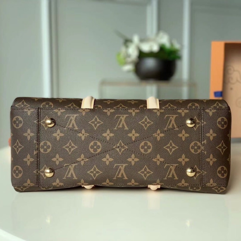 Louis Vuitton Soufflot MM Monogram Canvas Handle Bag Pink 36cm M44816