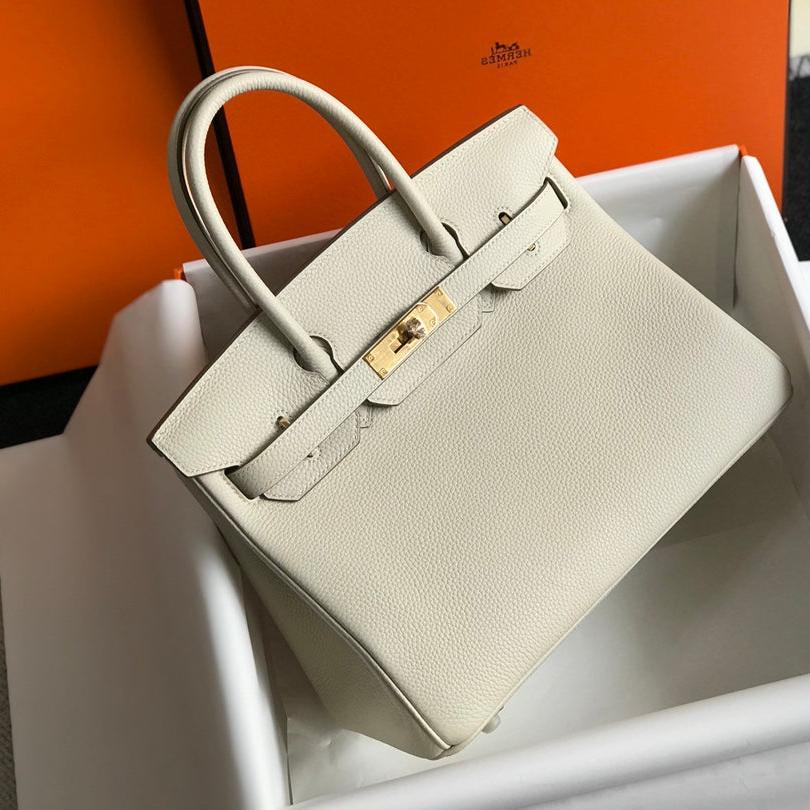 Hermes Birkin 35Cm Bag Ivory Togo Gold Hardware