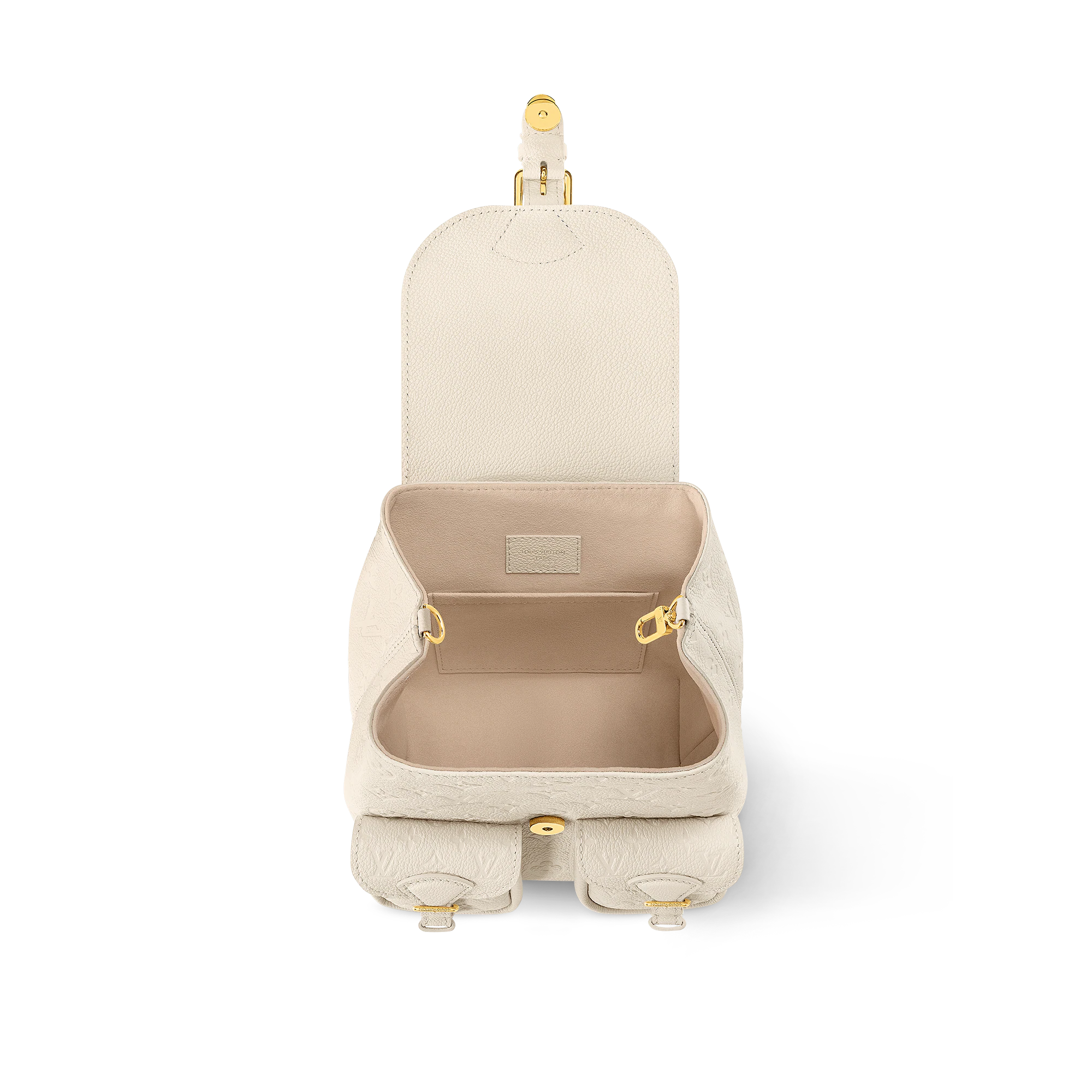 Louis Vuitton Backup Backpack – Monogram Empreinte Leather Cream M47106 22cm/ 8.7cm